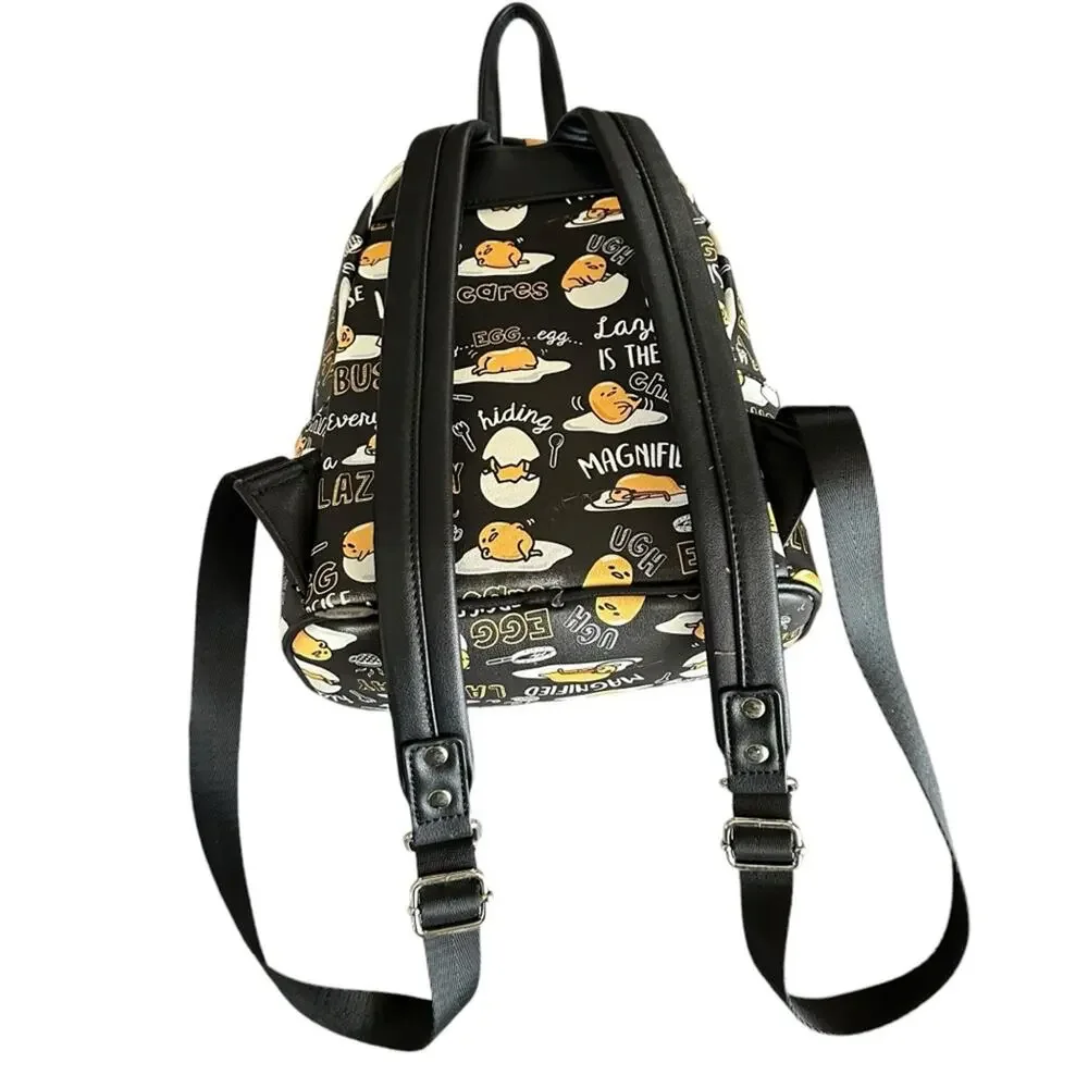 Rare Sanrio‎ Gudetama x Loungefly Mini Backpack in black colorway. - Picture 6 of 14